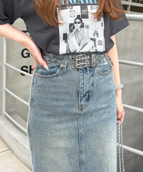 INGNI（イング）の「アイレットベルト／Ａ（ベルト・レディース・クリア/シルバー/ブラック/ホワイト・ONE SIZE）」の10枚目の写真