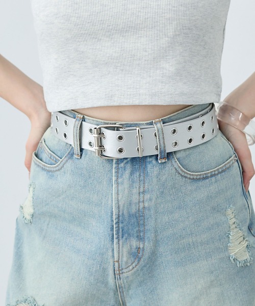 INGNI（イング）の「アイレットベルト／Ａ（ベルト・レディース・クリア/シルバー/ブラック/ホワイト・ONE SIZE）」の17枚目の写真