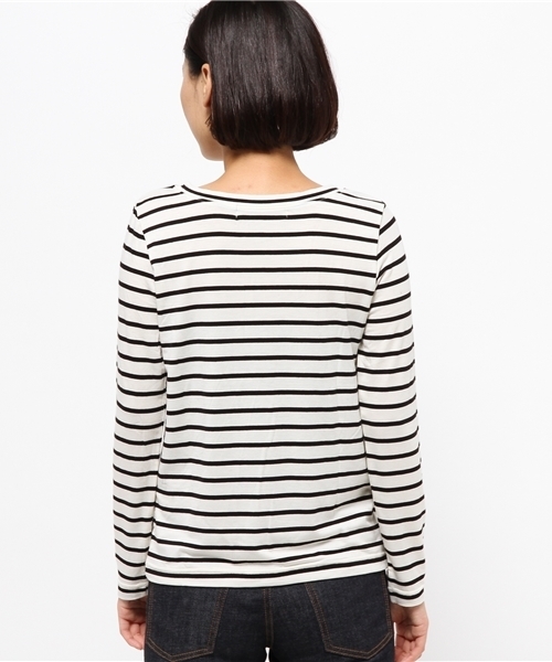 N.（N. Natural Beauty Basic）（エヌエヌナチュラルビューティーベーシック）の「ウォームアップベア天竺カットソー（Tシャツ/カットソー・レディース・ホワイト/ブラック/ホワイト系その他/グレー・MEDIUM）」の7枚目の写真