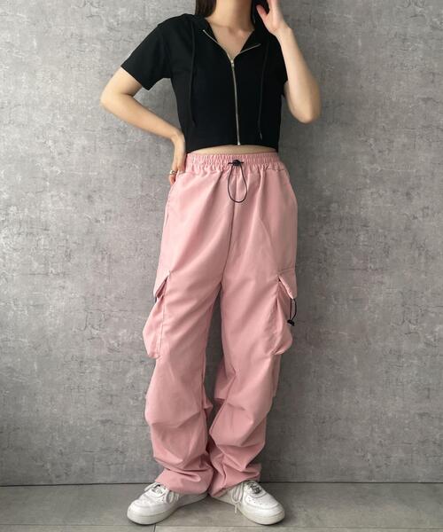 dispark（ディスパーク）の「DISPARK/クロップドZIPフードT（パーカー・レディース・ブラック/グレー・FREE）」の8枚目の写真