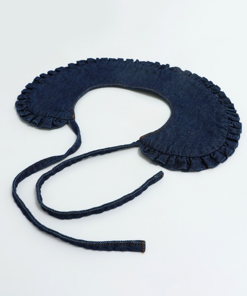 JAM & LINK（ジャムアンドリンク）の「ダンガリー 付け襟（付け襟・キッズ・ブルー/ネイビー・S/M）」の7枚目の写真