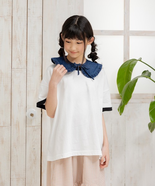 JAM & LINK（ジャムアンドリンク）の「ダンガリー 付け襟（付け襟・キッズ・ブルー/ネイビー・S/M）」の16枚目の写真