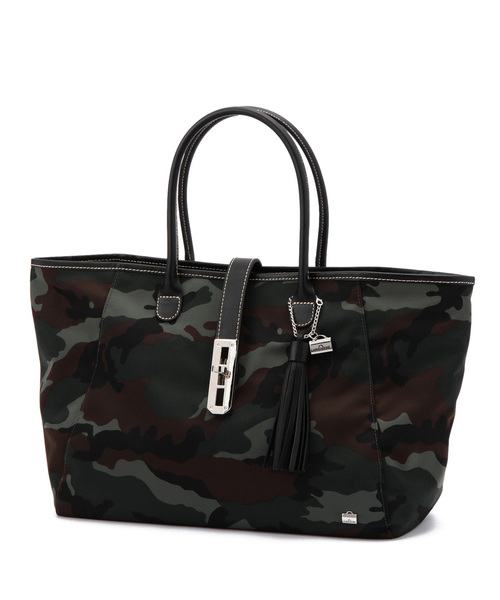 LA BAGAGERIE（ラバガジェリー）の「おむすびトートバッグ Mサイズ（トートバッグ・レディース・ブラック/グリーン系カモフラージュ/カモフラージュ/ネイビー・FREE）」の18枚目の写真