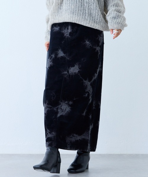 LAVEANGE（ラビアンジェ）の「ブリーチコーデュロイナロースカート（スカート・レディース・ブラック/ブラウン・LL/3L/4L/M）」の3枚目の写真