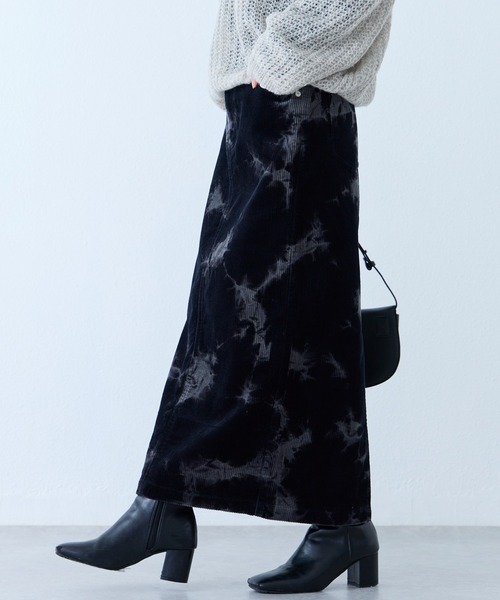 LAVEANGE（ラビアンジェ）の「ブリーチコーデュロイナロースカート（スカート・レディース・ブラック/ブラウン・LL/3L/4L/M）」の4枚目の写真