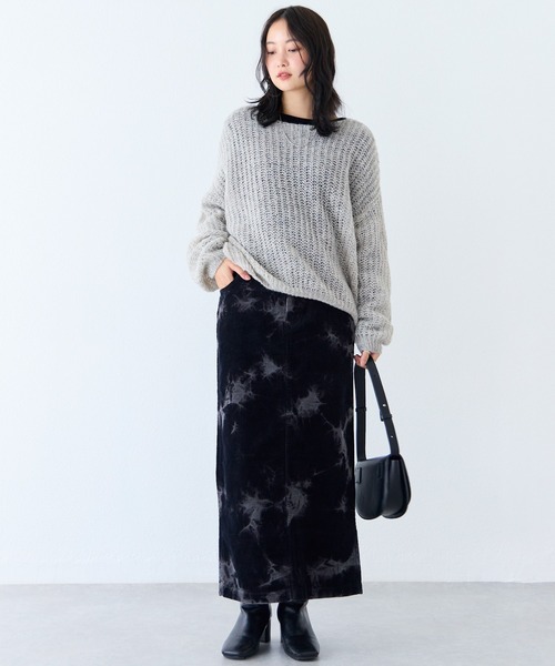 LAVEANGE（ラビアンジェ）の「ブリーチコーデュロイナロースカート（スカート・レディース・ブラック/ブラウン・LL/3L/4L/M）」の7枚目の写真