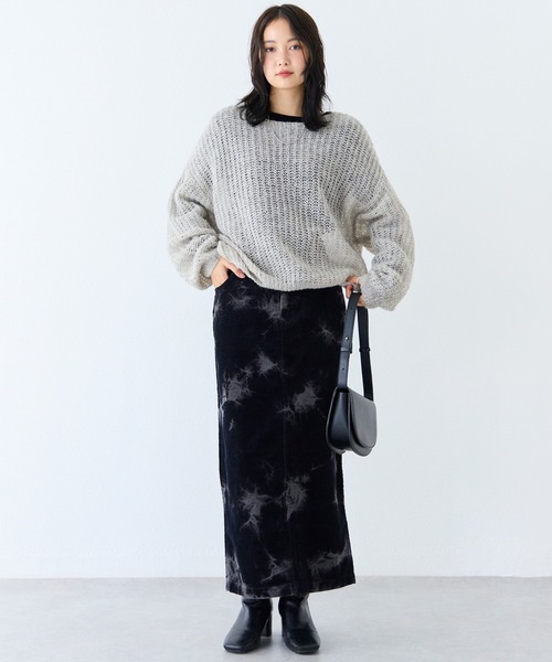 LAVEANGE（ラビアンジェ）の「ブリーチコーデュロイナロースカート（スカート・レディース・ブラック/ブラウン・LL/3L/4L/M）」の8枚目の写真