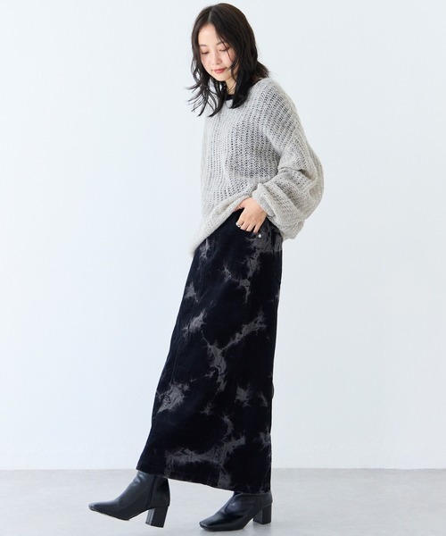 LAVEANGE（ラビアンジェ）の「ブリーチコーデュロイナロースカート（スカート・レディース・ブラック/ブラウン・LL/3L/4L/M）」の9枚目の写真