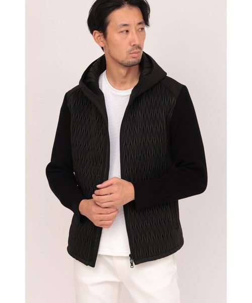 HIGH STREET(ハイストリート)の「HIGH STREET∴キルトコンビ袖ニットブルゾン(ブルゾン・メンズ・ホワイト/ブラック・S/LL/L/M)」の22枚目の写真