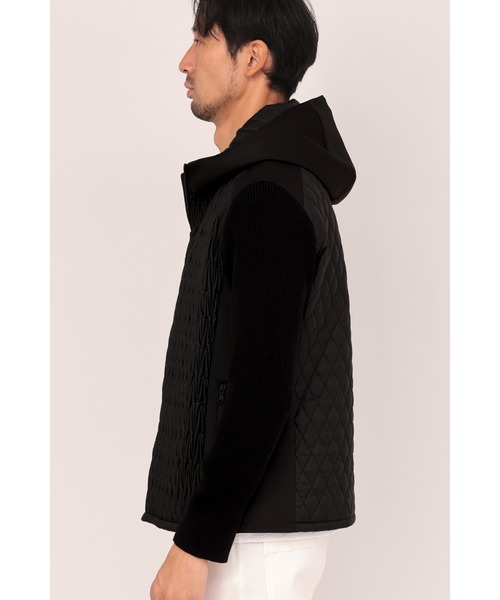 HIGH STREET(ハイストリート)の「HIGH STREET∴キルトコンビ袖ニットブルゾン(ブルゾン・メンズ・ホワイト/ブラック・S/LL/L/M)」の20枚目の写真