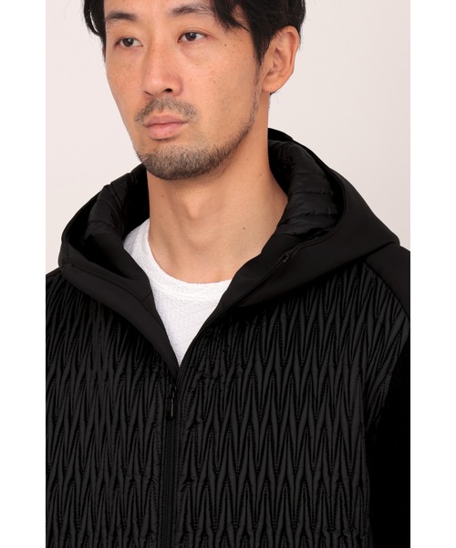 HIGH STREET(ハイストリート)の「HIGH STREET∴キルトコンビ袖ニットブルゾン(ブルゾン・メンズ・ホワイト/ブラック・S/LL/L/M)」の18枚目の写真