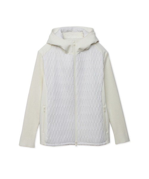 HIGH STREET(ハイストリート)の「HIGH STREET∴キルトコンビ袖ニットブルゾン(ブルゾン・メンズ・ホワイト/ブラック・S/LL/L/M)」の14枚目の写真