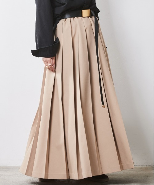 CHIC STYLE(シックスタイル)の「プリーツマキシスカート <大きいサイズ有>シックスタイル(スカート・レディース・グレー/ブラック/ベージュ・M/L/4L/5L/LL/3L)」の8枚目の写真