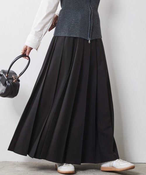 CHIC STYLE(シックスタイル)の「プリーツマキシスカート <大きいサイズ有>シックスタイル(スカート・レディース・グレー/ブラック/ベージュ・M/L/4L/5L/LL/3L)」の10枚目の写真