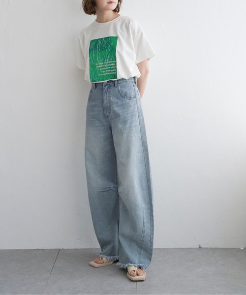 notch.(ノッチ)の「クラックフォイルTシャツ(Tシャツ/カットソー・レディース・シルバー/グリーン/チャコール・M)」の12枚目の写真