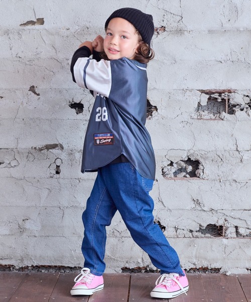 BIG FIELD（ビッグフィールド）の「ベースボールシャツ（シャツ/ブラウス・キッズ・グレー系その他/グレー/オフホワイト・S/M/L/XL）」の13枚目の写真