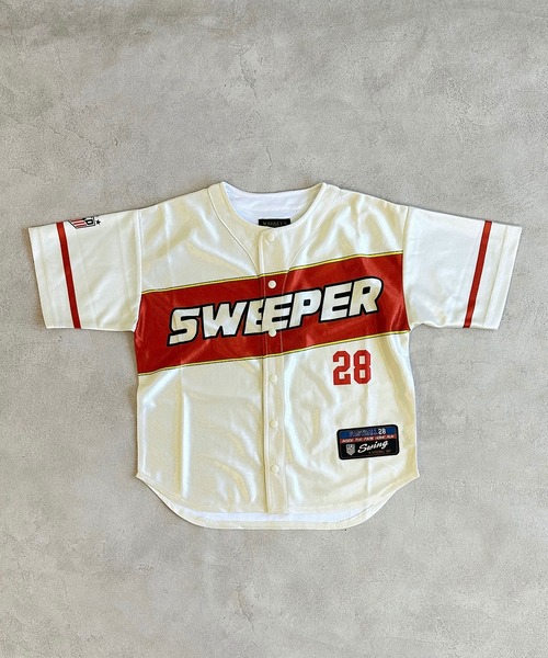 BIG FIELD（ビッグフィールド）の「ベースボールシャツ（シャツ/ブラウス・キッズ・グレー系その他/グレー/オフホワイト・S/M/L/XL）」の4枚目の写真