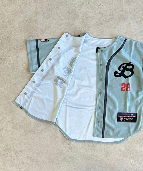 BIG FIELD（ビッグフィールド）の「ベースボールシャツ（シャツ/ブラウス・キッズ・グレー系その他/グレー/オフホワイト・S/M/L/XL）」の21枚目の写真