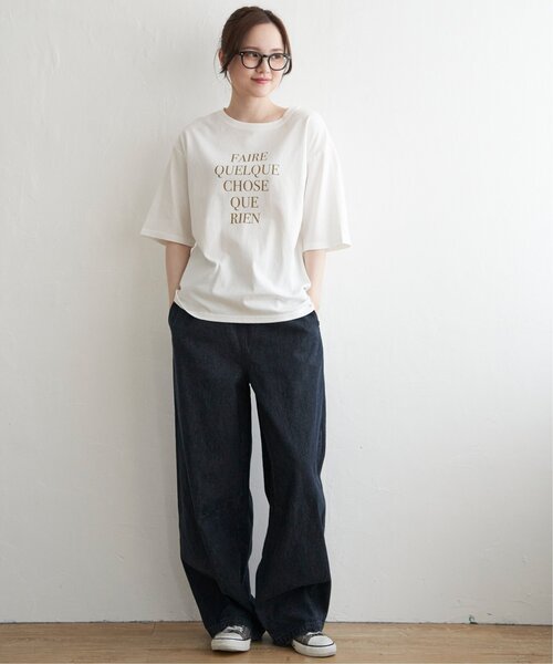 LBC(エルビーシー)の「プリントロゴビッグTシャツ(Tシャツ/カットソー・レディース・ホワイト/ブルー系/チャコール・M/L)」の11枚目の写真