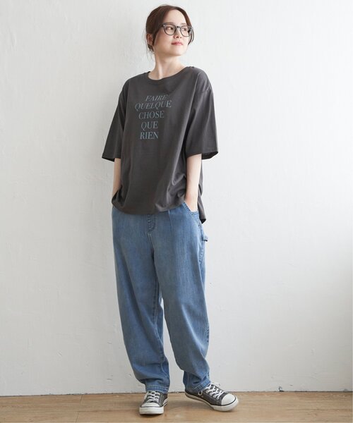 LBC(エルビーシー)の「プリントロゴビッグTシャツ(Tシャツ/カットソー・レディース・ホワイト/ブルー系/チャコール・M/L)」の13枚目の写真