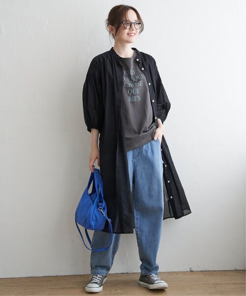 LBC(エルビーシー)の「プリントロゴビッグTシャツ(Tシャツ/カットソー・レディース・ホワイト/ブルー系/チャコール・M/L)」の15枚目の写真