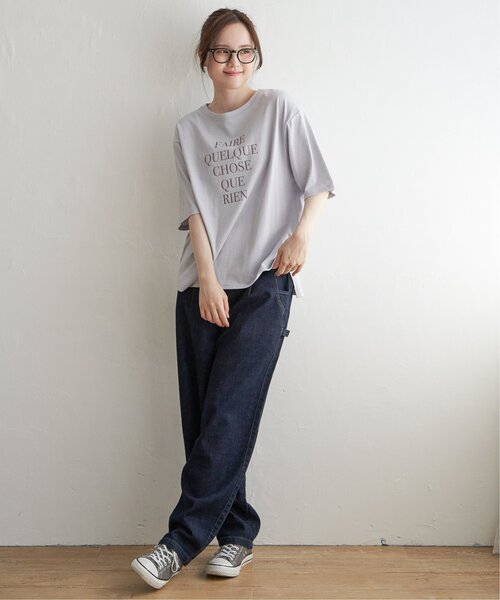 LBC(エルビーシー)の「プリントロゴビッグTシャツ(Tシャツ/カットソー・レディース・ホワイト/ブルー系/チャコール・M/L)」の16枚目の写真