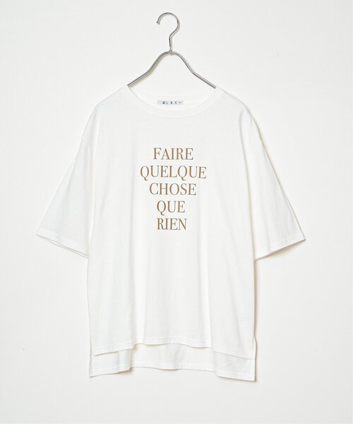LBC(エルビーシー)の「プリントロゴビッグTシャツ(Tシャツ/カットソー・レディース・ホワイト/ブルー系/チャコール・M/L)」の6枚目の写真