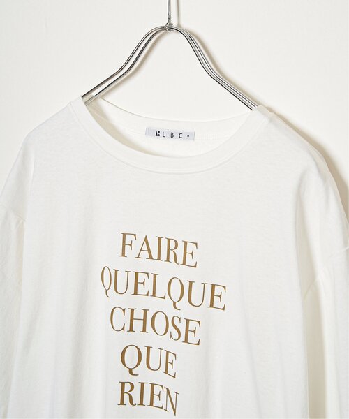 LBC(エルビーシー)の「プリントロゴビッグTシャツ(Tシャツ/カットソー・レディース・ホワイト/ブルー系/チャコール・M/L)」の8枚目の写真