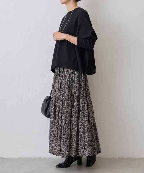 @新品タグ付き【1】BEARDSLEY  裾フレア ギャザー スカート カーキ系 BEARDSLEY｜サーキュラースカート | Rakuten Fashion(楽天