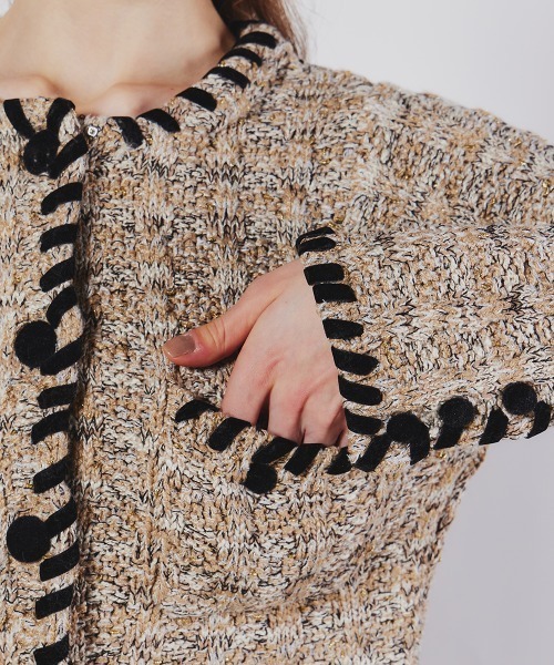 Sov.（ソブ）の「ラメスラブツイードカーディガン（カーディガン