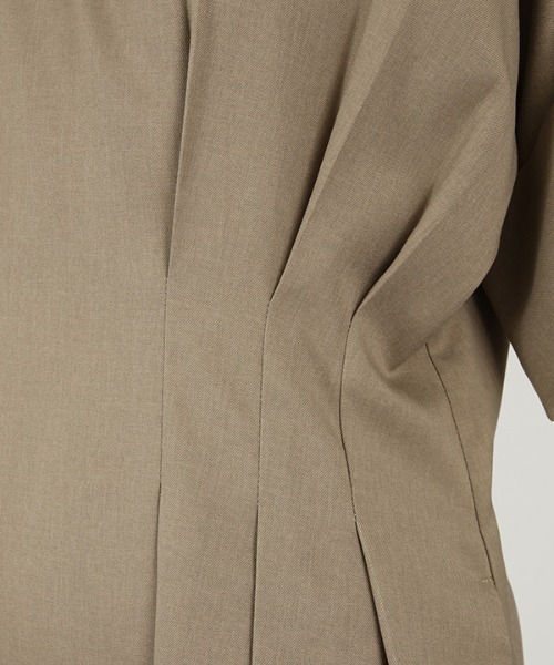 1chaku.（イッチャク）の「ウエストタックワンピース（ワンピース・レディース・チャコールグレー/サンドグレー/モカ/ブラック/ブルー/ナチュラル/サンドベージュ/ブルーグレー・マルチサイズ）」の13枚目の写真