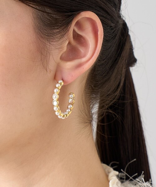 【セール】パールフープピアス（ピアス（両耳用））｜ANAYI（アナイ）