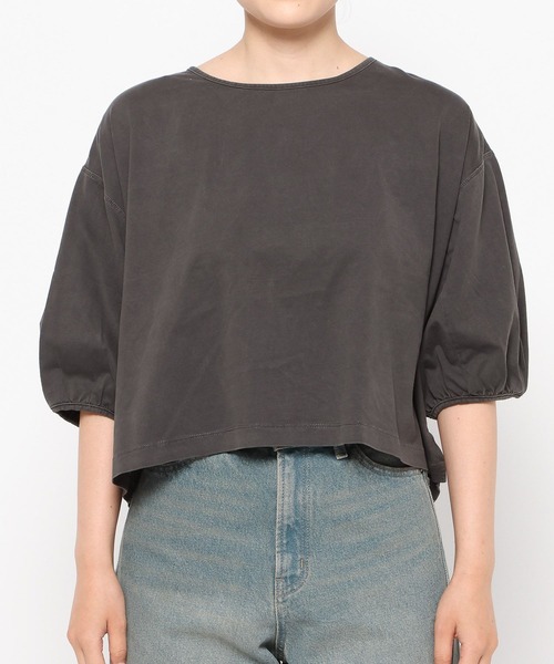 LOWRYS FARM（ローリーズファーム）の「ピグメントネジリＳＳ  133885（Tシャツ/カットソー・レディース・チャコールグレー/アイボリー/パープル・FREE）」の5枚目の写真