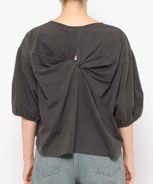 LOWRYS FARM（ローリーズファーム）の「ピグメントネジリＳＳ  133885（Tシャツ/カットソー・レディース・チャコールグレー/アイボリー/パープル・FREE）」の7枚目の写真