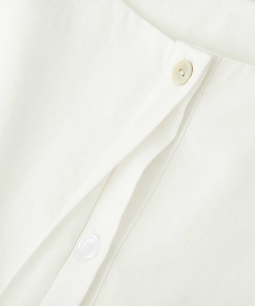 GeeRA(ジーラ)の「【M~3L展開】ふんわりペプラムが大人可愛い!羽織にもなる!ペプラムシャツチュニックブラウス(シャツ/ブラウス・レディース・オフホワイト/ブラック系その他/ブラック・MEDIUM/LARGE/X-LARGE/XX-LARGE)」の18枚目の写真