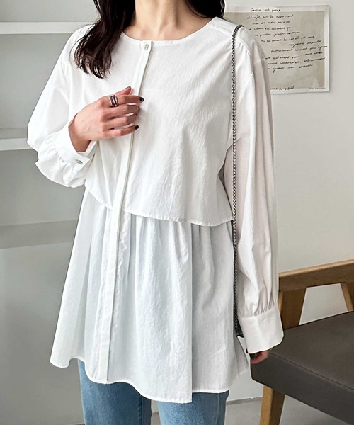 蒼月　ページ セール】ふんわりペプラムが大人可愛い！羽織にもなる！ペプラム