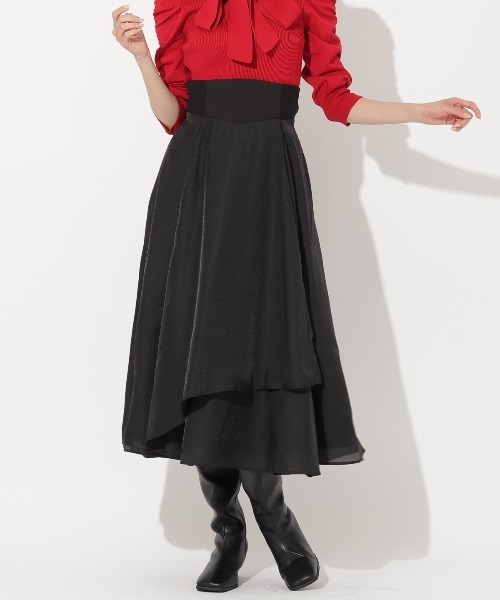 PINUE ダメージラッフルスカート PINUE ダメージラッフルスカート S 黒