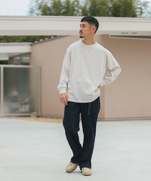 B:MING by BEAMS（ビーミングバイビームス）の「クイックドライ ボーダー ロングスリーブ Tシャツ（Tシャツ/カットソー・メンズ・オリーブ/ナチュラル・SMALL/X-LARGE/LARGE/MEDIUM）」の5枚目の写真