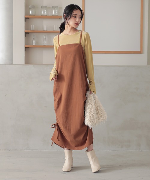 n'OrLABEL（ノアールレーベル）の「『ラメシアークルーネック指穴カットソー』（Tシャツ/カットソー・レディース・ブラック/ブラウン/イエロー/シルバー・2/1）」の6枚目の写真