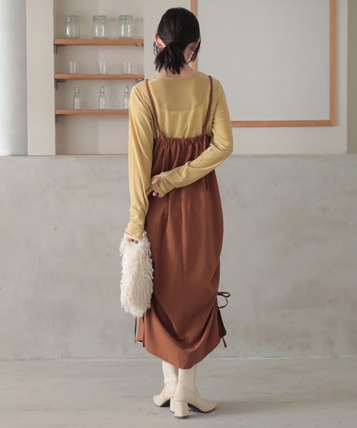 n'OrLABEL（ノアールレーベル）の「『ラメシアークルーネック指穴カットソー』（Tシャツ/カットソー・レディース・ブラック/ブラウン/イエロー/シルバー・2/1）」の10枚目の写真