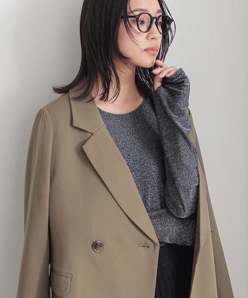 n'OrLABEL（ノアールレーベル）の「『ラメシアークルーネック指穴カットソー』（Tシャツ/カットソー・レディース・ブラック/ブラウン/イエロー/シルバー・2/1）」の16枚目の写真