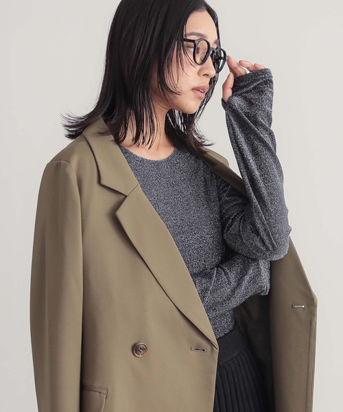 n'OrLABEL（ノアールレーベル）の「『ラメシアークルーネック指穴カットソー』（Tシャツ/カットソー・レディース・ブラック/ブラウン/イエロー/シルバー・2/1）」の17枚目の写真