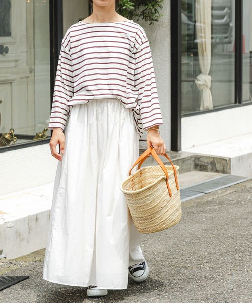 FORK&SPOON（フォークアンドスプーン）の「FORK&SPOON　ボートネックカットソー（Tシャツ/カットソー・レディース・ブルー系その他/ブラック系その他/レッド系その他・1）」の5枚目の写真