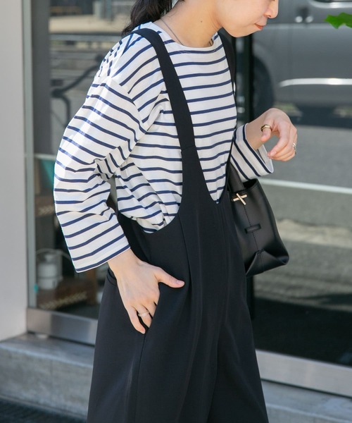 FORK&SPOON（フォークアンドスプーン）の「FORK&SPOON　ボートネックカットソー（Tシャツ/カットソー・レディース・ブルー系その他/ブラック系その他/レッド系その他・1）」の6枚目の写真