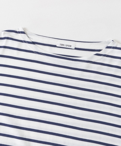 FORK&SPOON（フォークアンドスプーン）の「FORK&SPOON　ボートネックカットソー（Tシャツ/カットソー・レディース・ブルー系その他/ブラック系その他/レッド系その他・1）」の18枚目の写真