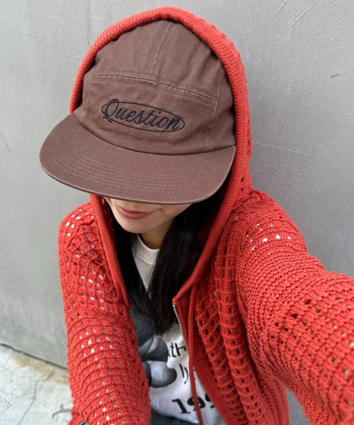 CIAOPANIC TYPY（チャオパニックティピー）の「【UNISEX】刺繍ロゴジェットキャップ（キャップ・メンズ・ブラウン/ブラック/ピンク・ONE SIZE）」の2枚目の写真