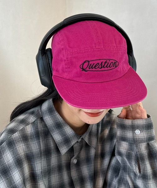 SUPREME ピンク 刺繍ロゴ キャップ