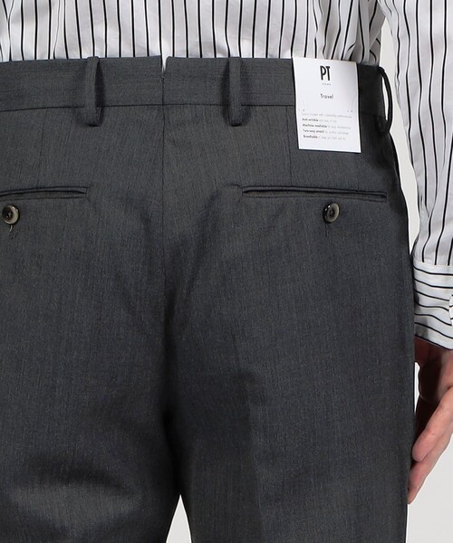 PT TORINO(ピーティートリノ)の「PT TORINO ポリエステルウール 1プリーツスラックス Gentleman fit(スラックス・メンズ・チャコールグレー・46/50/48)」の7枚目の写真