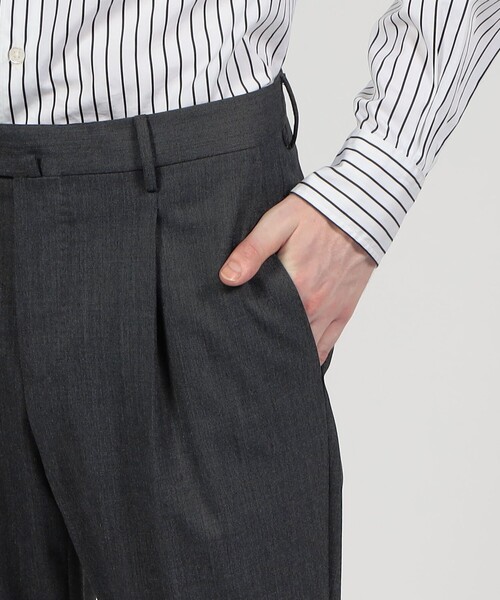 PT TORINO(ピーティートリノ)の「PT TORINO ポリエステルウール 1プリーツスラックス Gentleman fit(スラックス・メンズ・チャコールグレー・46/50/48)」の8枚目の写真