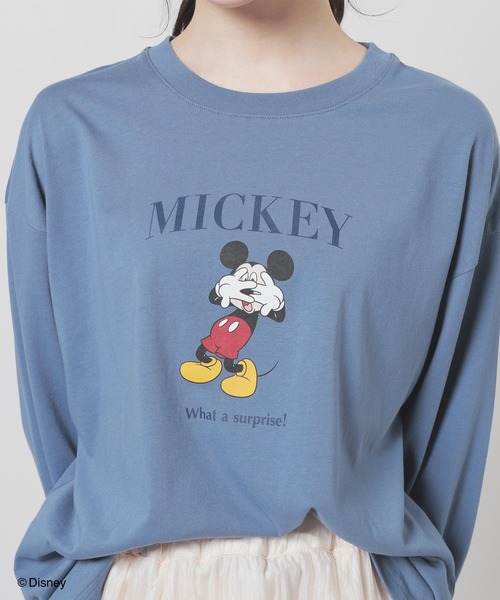 Honeys(ハニーズ)の「ディズニー/ゆるTシャツ(Tシャツ/カットソー・レディース・スミクロ/ブルー/グリーン/ベージュ/オフホワイト・LL/S/M/L)」の5枚目の写真